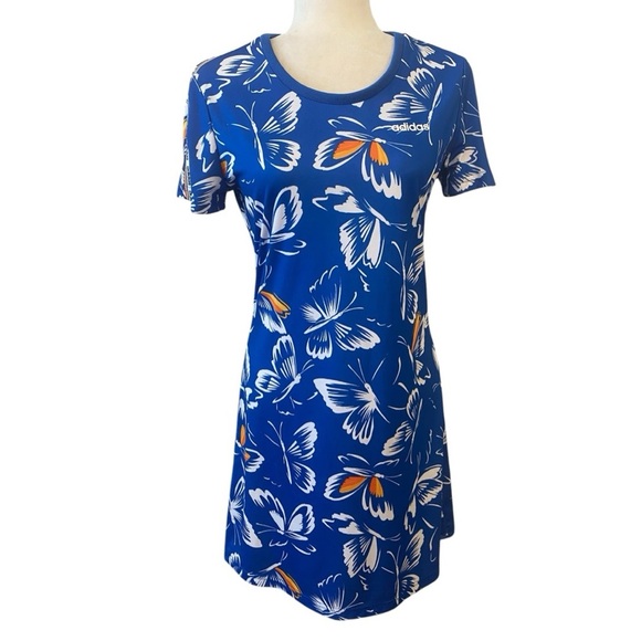 Adidas X Farm Rio Blue Butterfly Dress - Picture 2 of 7